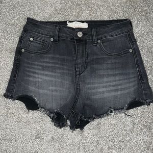 Black Jean Shorts